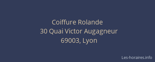Coiffure Rolande
