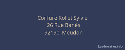 Coiffure Rollet Sylvie