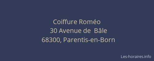 Coiffure Rom&eacute;o