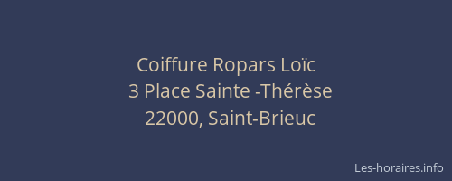 Coiffure Ropars Loïc