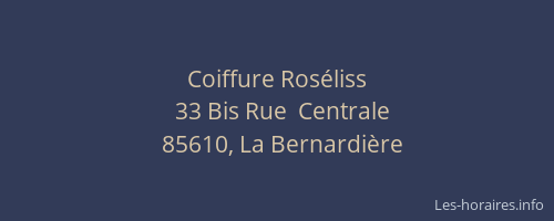 Coiffure Roséliss