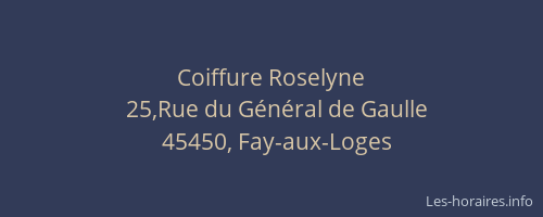 Coiffure Roselyne