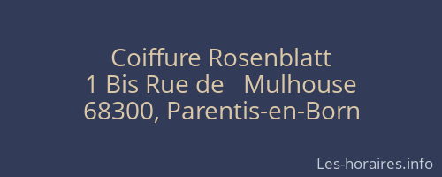 Coiffure Rosenblatt