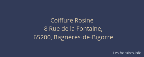 Coiffure Rosine