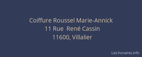 Coiffure Roussel Marie-Annick