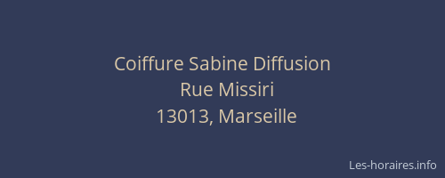 Coiffure Sabine Diffusion