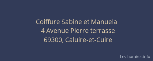 Coiffure Sabine et Manuela