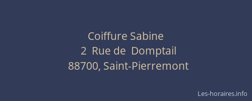 Coiffure Sabine