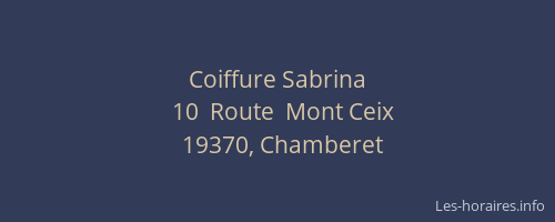 Coiffure Sabrina