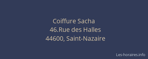 Coiffure Sacha