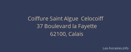 Coiffure Saint Algue  Celocoiff
