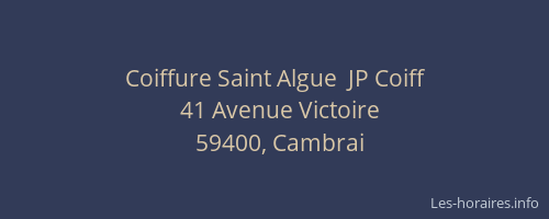 Coiffure Saint Algue  JP Coiff