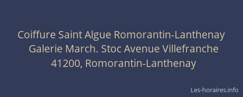 Coiffure Saint Algue Romorantin-Lanthenay