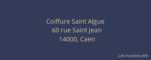 Coiffure Saint Algue