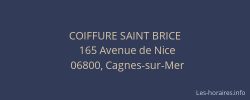 COIFFURE SAINT BRICE