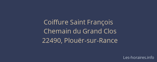 Coiffure Saint Fran&ccedil;ois
