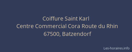 Coiffure Saint Karl