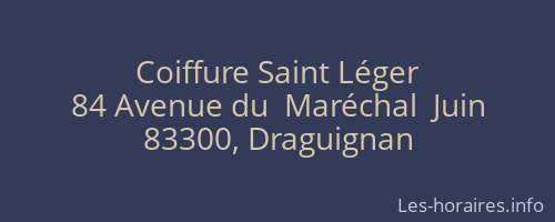 Coiffure Saint Léger