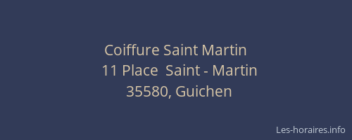 Coiffure Saint Martin