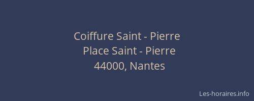 Coiffure Saint - Pierre