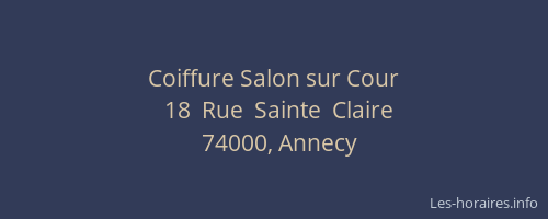 Coiffure Salon sur Cour