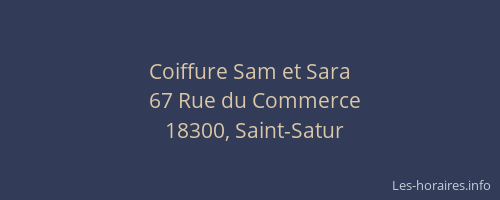 Coiffure Sam et Sara