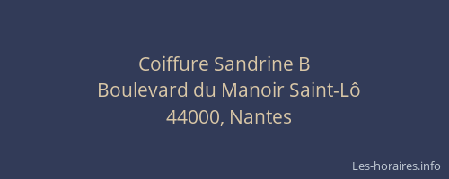 Coiffure Sandrine B