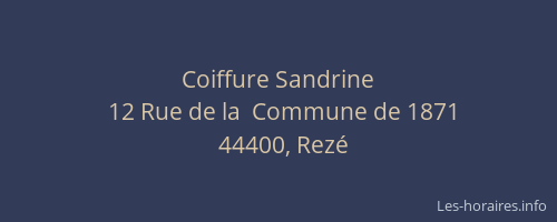 Coiffure Sandrine