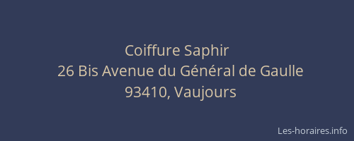 Coiffure Saphir