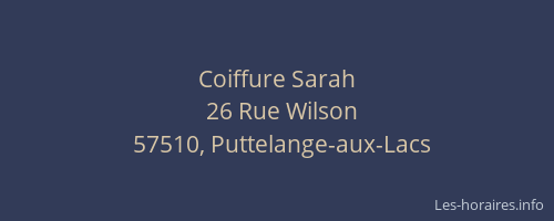 Coiffure Sarah