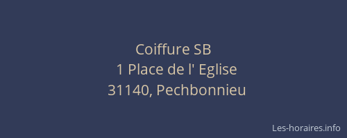 Coiffure SB