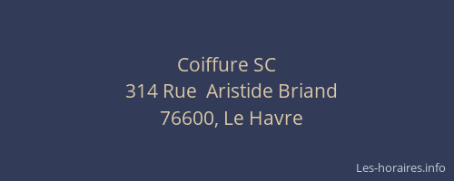 Coiffure SC