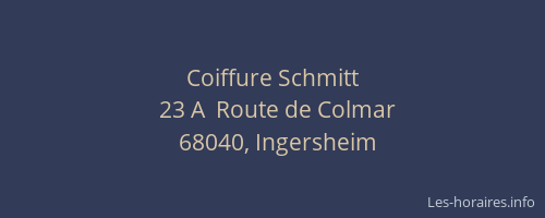 Coiffure Schmitt