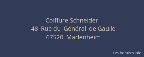Coiffure Schneider