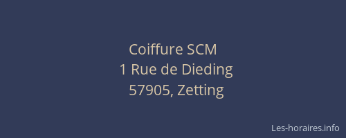 Coiffure SCM