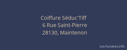 Coiffure Séduc'Tiff