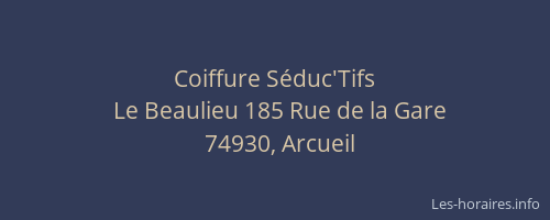 Coiffure S&eacute;duc'Tifs