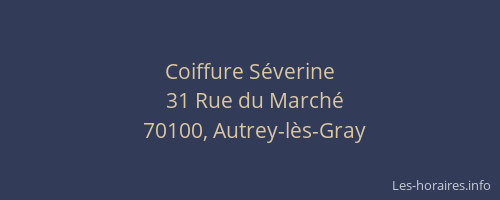 Coiffure S&eacute;verine
