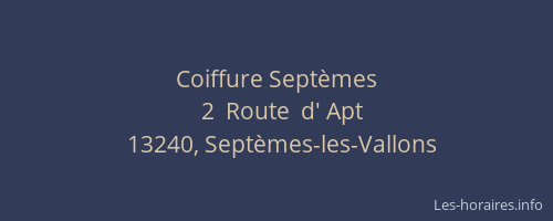 Coiffure Septèmes