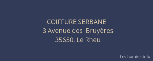 COIFFURE SERBANE