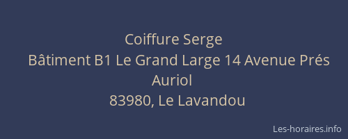 Coiffure Serge