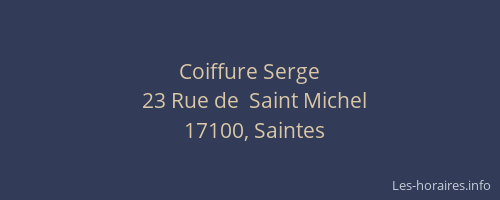 Coiffure Serge