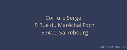 Coiffure Serge