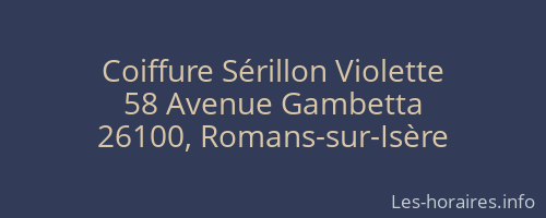 Coiffure Sérillon Violette