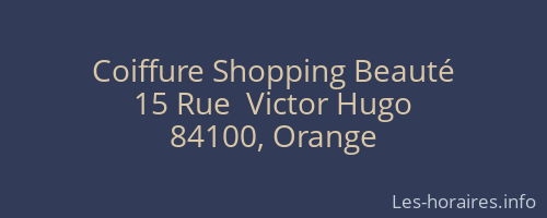 Coiffure Shopping Beauté