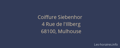 Coiffure Siebenhor