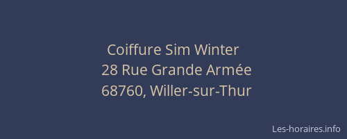 Coiffure Sim Winter