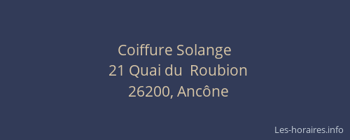 Coiffure Solange