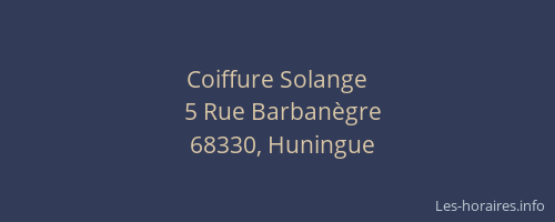 Coiffure Solange