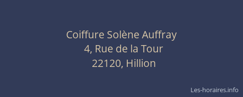 Coiffure Solène Auffray
